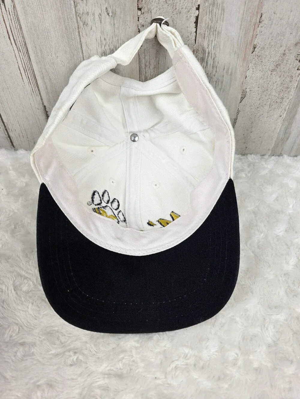 University Of Missouri Paw Logo Baseball Cap - White & Black OSFA